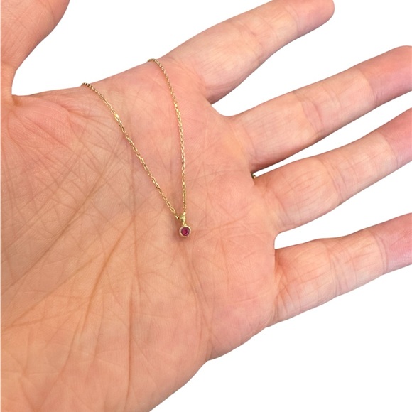 CatbirdNYC Nancy Kraskin RUBY SPARK Yellow Gold Ruby Necklace 14k - Picture 10 of 10